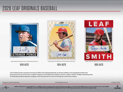 2026 Leaf Originals Baseball Value 50-Pack Case