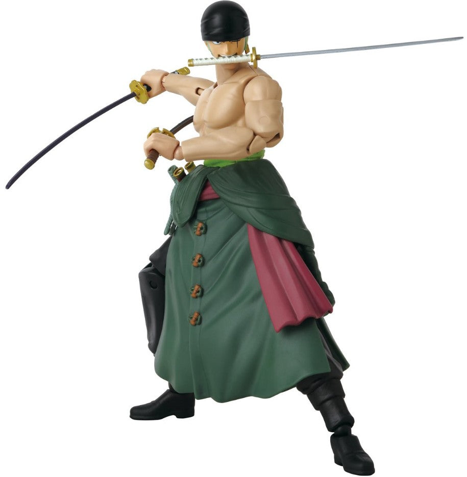 Bandai One Piece Anime Heroes Roronoa Zoro Three Sword Style Figure