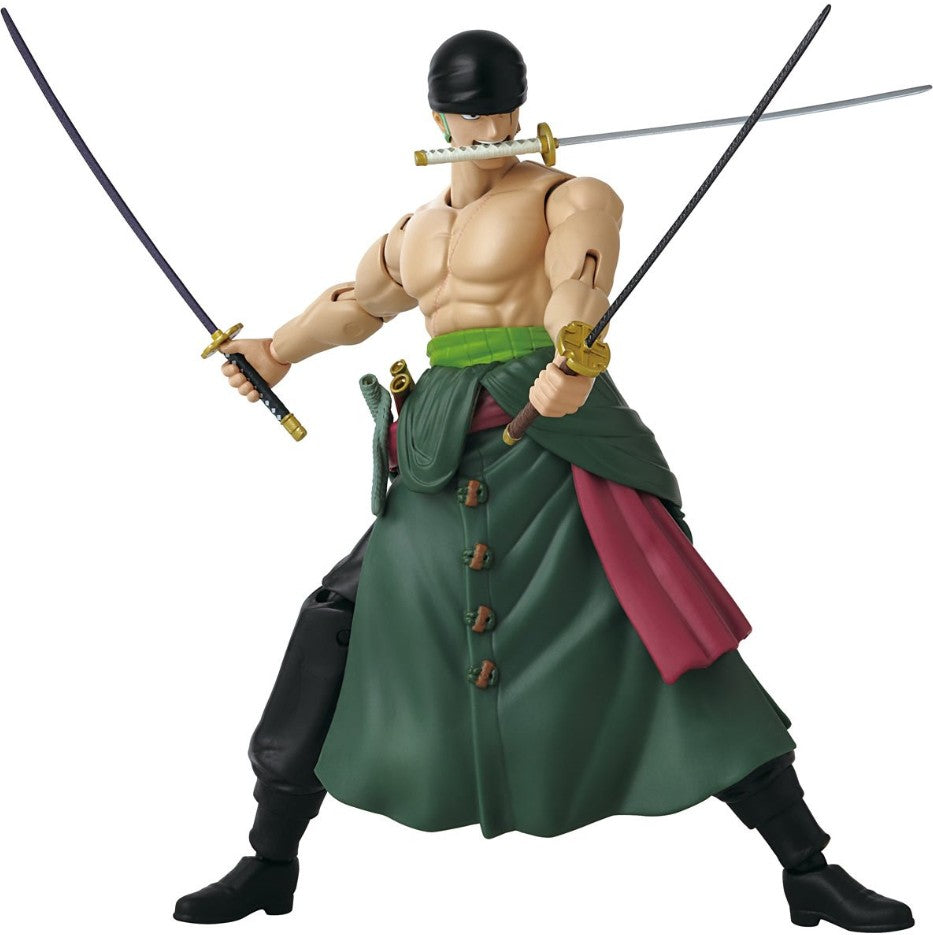 Bandai One Piece Anime Heroes Roronoa Zoro Three Sword Style Figure