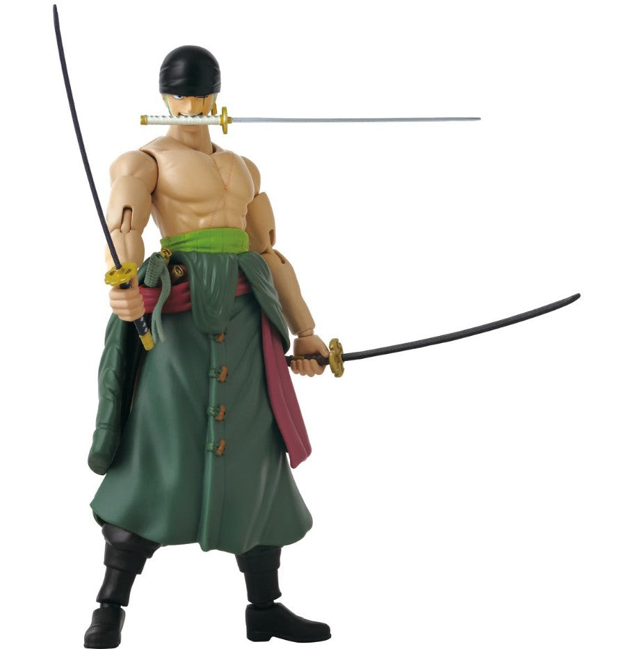 Bandai One Piece Anime Heroes Roronoa Zoro Three Sword Style Figure