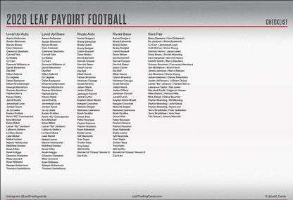 2026 Leaf Paydirt Football Jumbo Hobby Box
