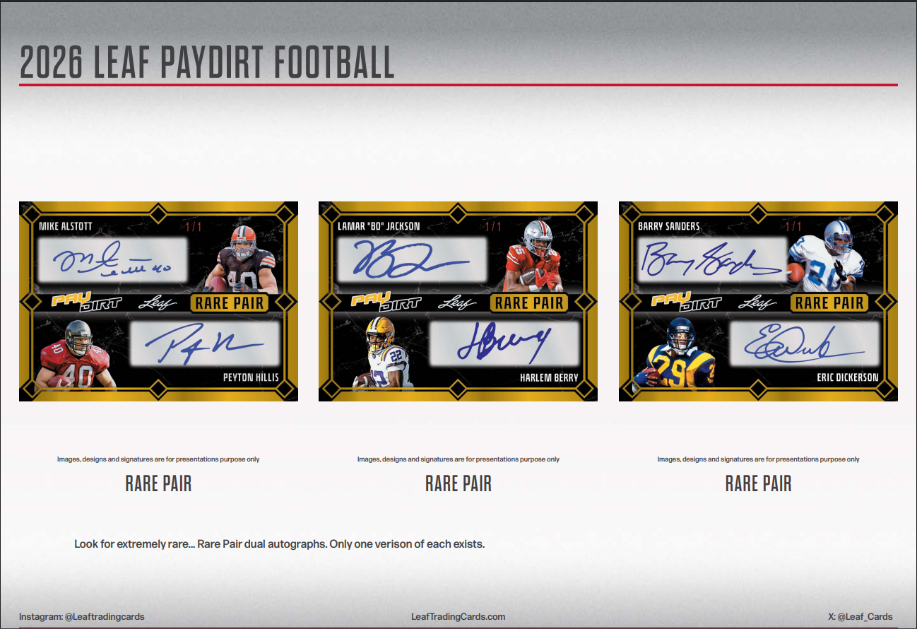 2026 Leaf Paydirt Football Jumbo Hobby Box