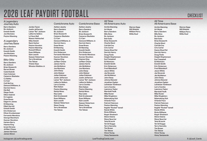 2026 Leaf Paydirt Football Jumbo Hobby Box