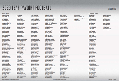 2026 Leaf Paydirt Football Jumbo Hobby Box