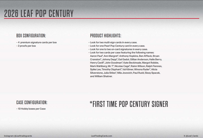 Leaf Pop Century Hobby 10-Box Case (2026)