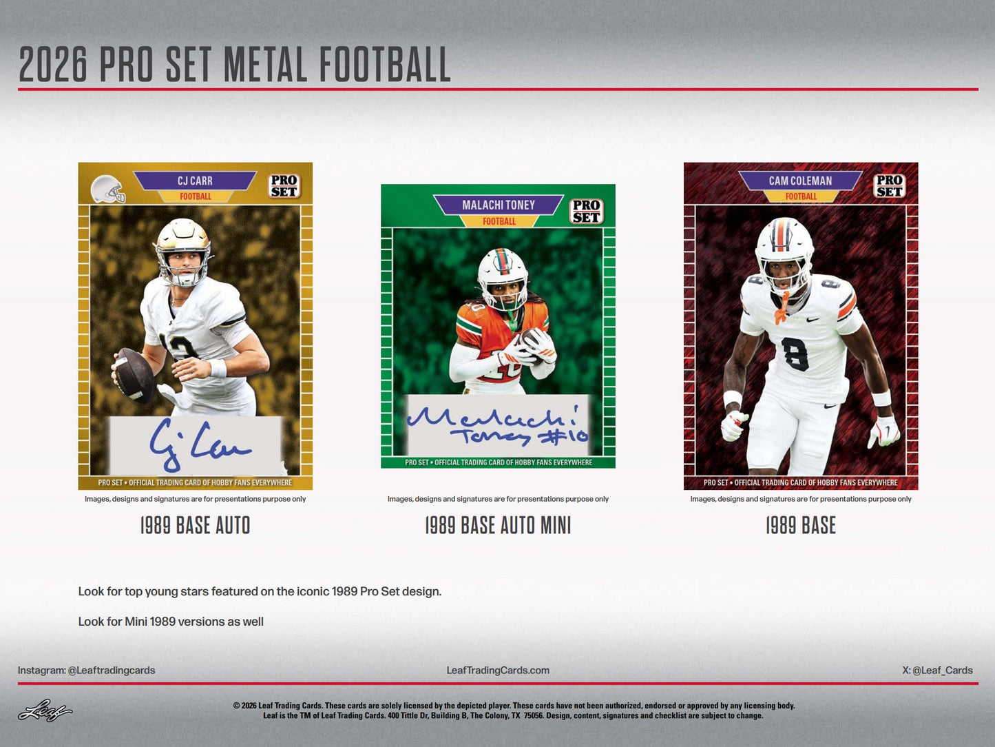 2026 Leaf Pro Set Metal Football Jumbo Box (2026)