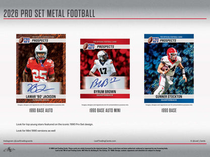 2026 Leaf Pro Set Metal Football Jumbo Box (2026)