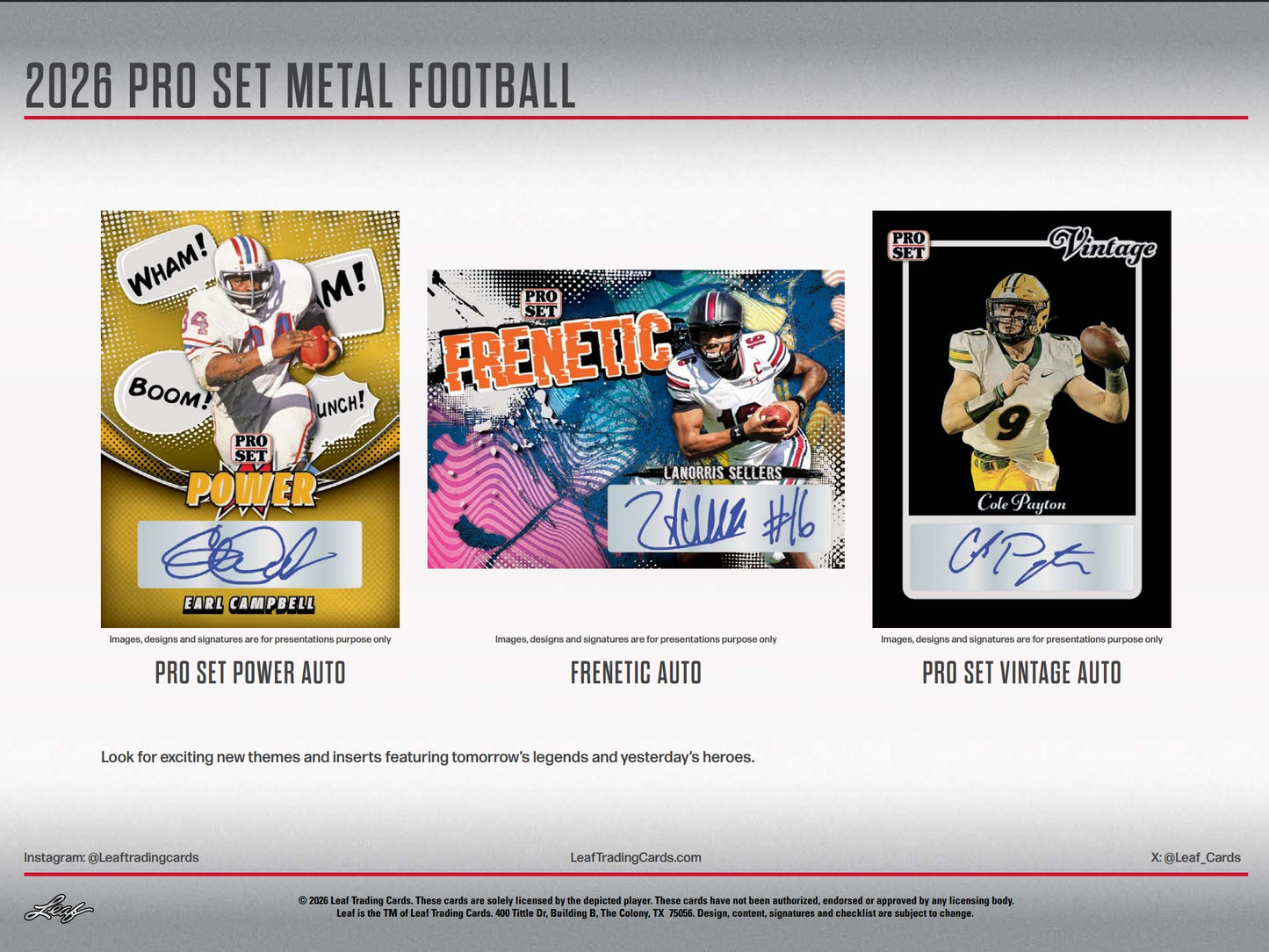 2026 Leaf Pro Set Metal Football Jumbo Box (2026)
