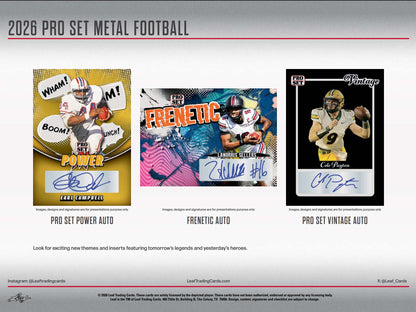 2026 Leaf Pro Set Metal Football Jumbo Box (2026)