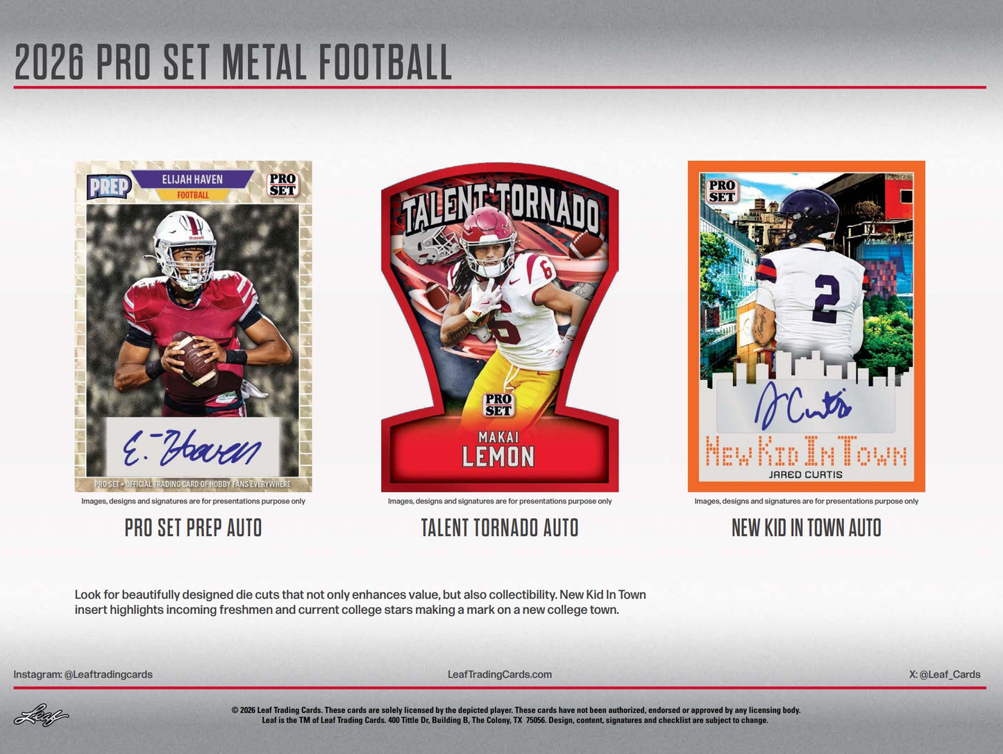 2026 Leaf Pro Set Metal Football Jumbo Box (2026)