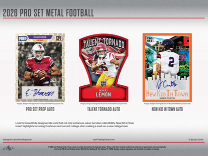 2026 Leaf Pro Set Metal Football Jumbo Box (2026)