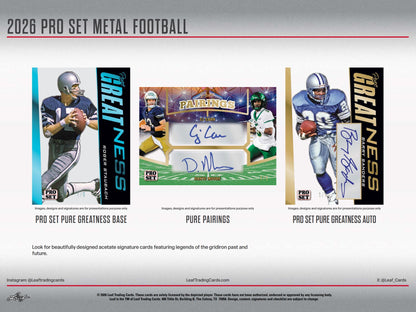 2026 Leaf Pro Set Metal Football Jumbo Box (2026)