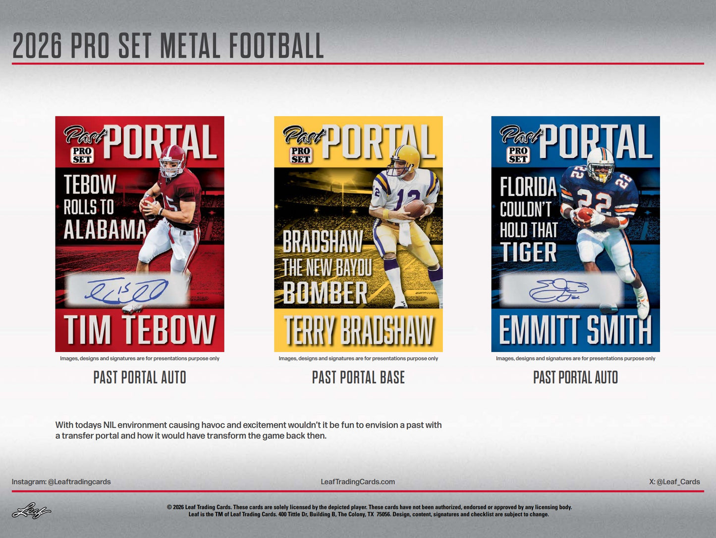 2026 Leaf Pro Set Metal Football Jumbo Box (2026)