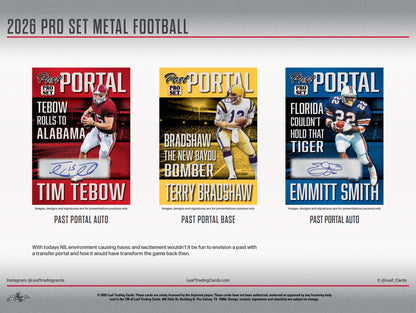 2026 Leaf Pro Set Metal Football Jumbo Box (2026)
