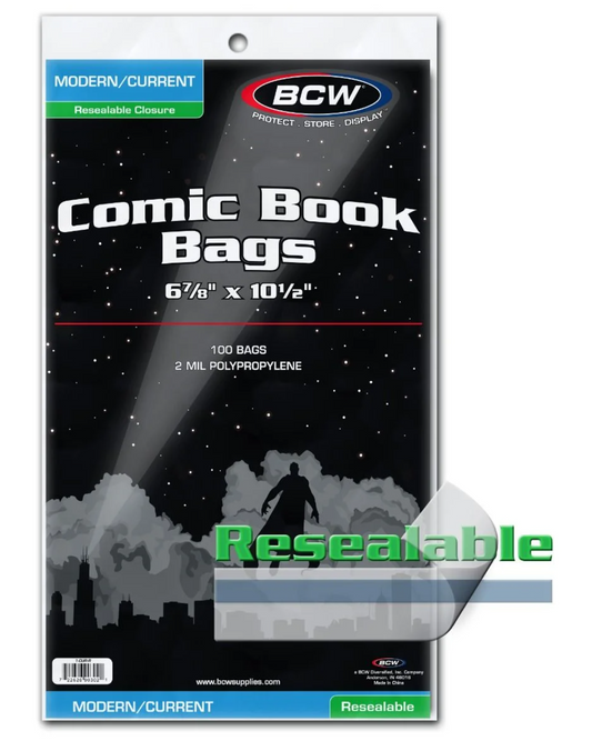 BCW Resealable Current/Modern Comic Book Bags