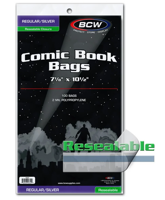 BCW Resealable Silver/Regular Comic Bags