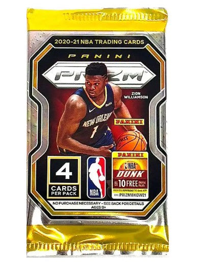 2020-2021 Panini Prizm Basketball Retail Pack (1 Pack - 4 cards)