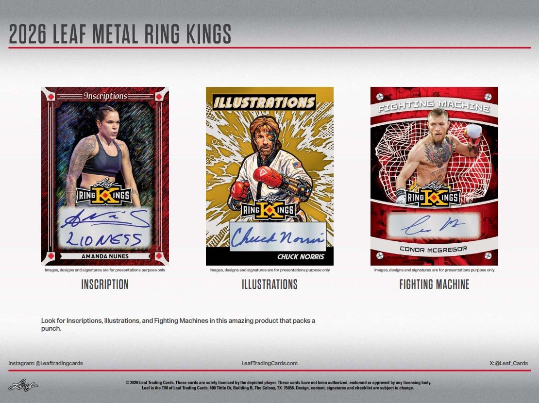 2026 Leaf Metal Ring Kings Hobby 10-Box Case