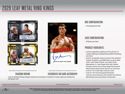 2026 Leaf Metal Ring Kings Hobby 10-Box Case
