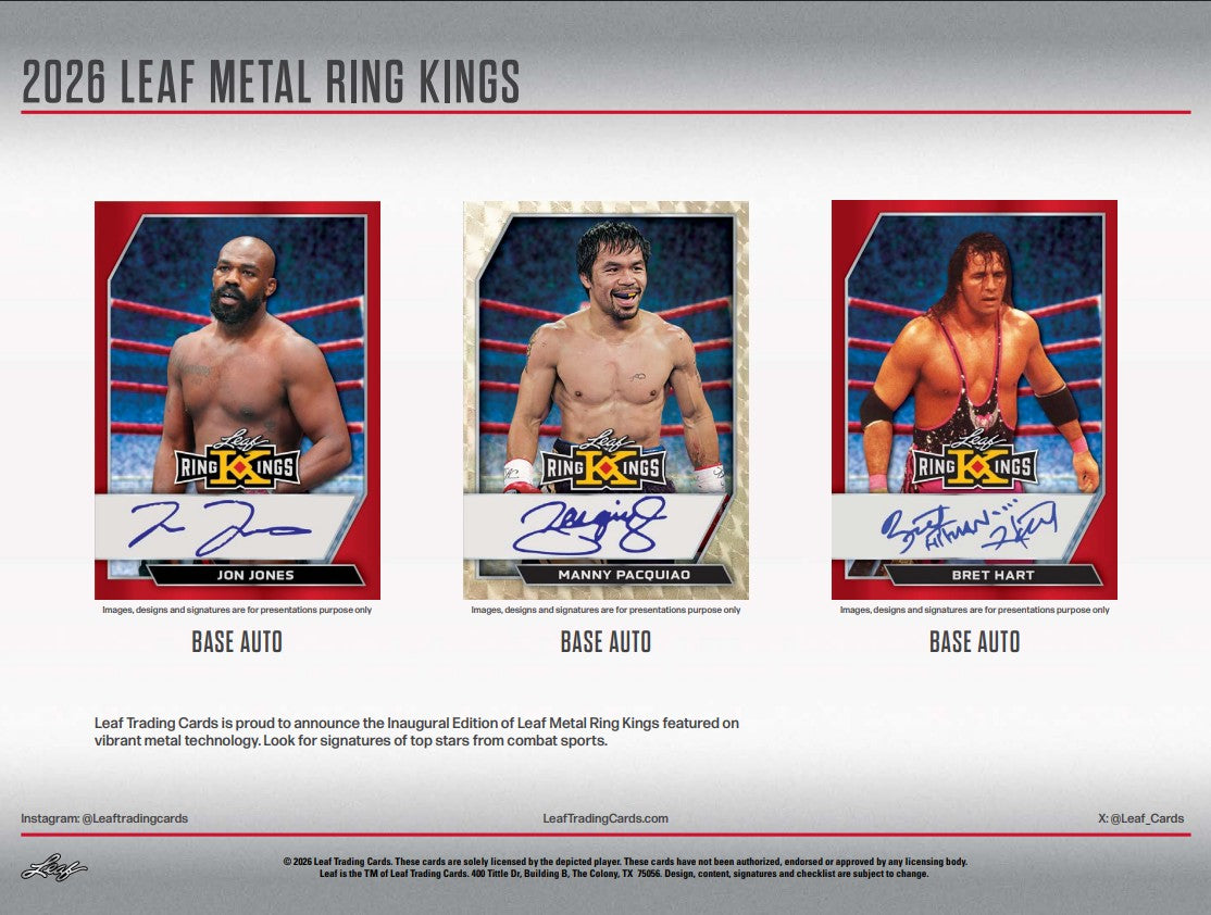 2026 Leaf Metal Ring Kings Hobby 10-Box Case