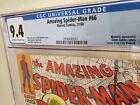 Amazing Spiderman #66 CGC 9.4 OWTW Pages - John Romita Cover