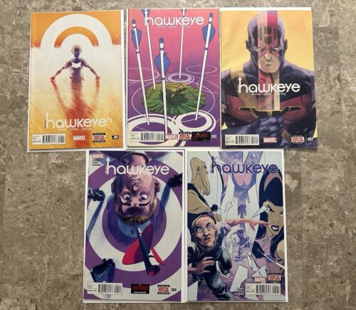 All New Hawkeye #1,2,3,4,5 Complete Set (Marvel Comics 2015) - High Grade