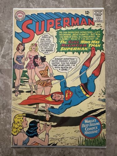 Superman #180 VF- 7.5 (DC Comics 1965) - High Grade Copy with foxing