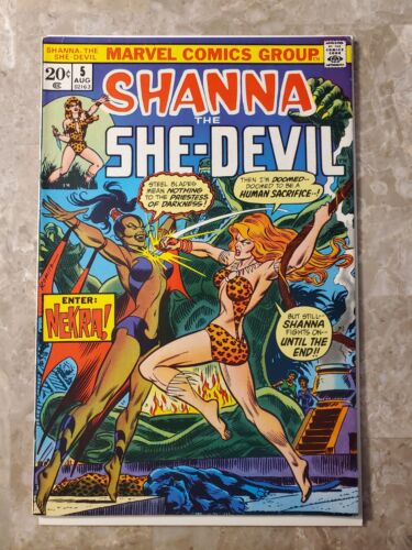 Vintage Shanna The She-Devil #5 - 1st App Nekra (1973 Marvel Comics)- High Grade