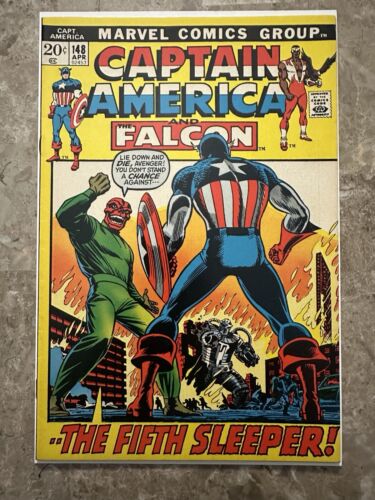 Captain America #148 8.0 VF (Marvel Comics 1972) - Beautiful Glossy Copy