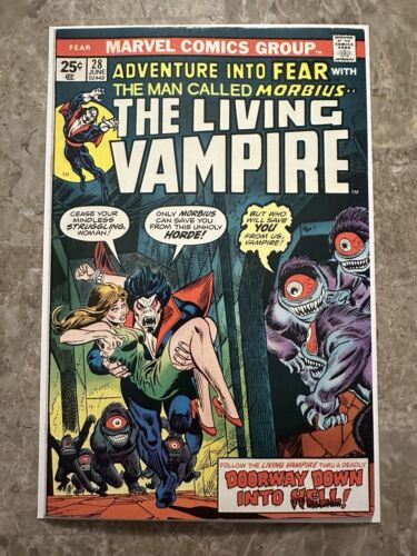 Adventure Into Fear #28 VF 8.0 (1974 Marvel Comics) - Morbius, Glossy Copy