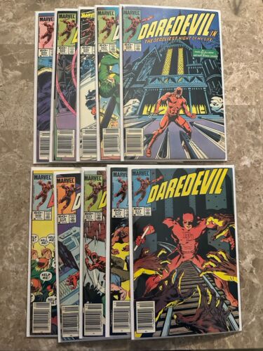 Daredevil #204-213 Newsstand Mid-grade (1984 Marvel Comics)