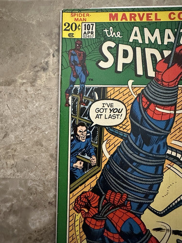 Amazing Spiderman #107 VF+ 8.5 (Marvel Comics 1972) - Beautiful copy