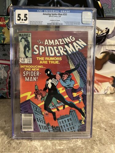 Amazing Spider-Man #252 Newsstand Canadian Price CGC 5.5 (Marvel Comics 1965)