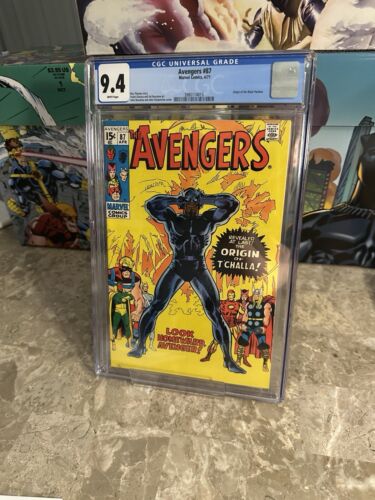 Avengers #87 CGC 9.4 WP (1971 Marvel Comics) - Origin of Black Panther