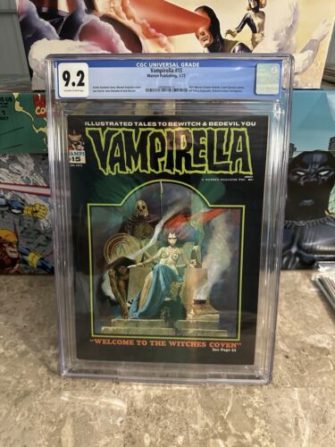 Vampirella #15 CGC 9.2 OWTW (1972 Warren Publishing)