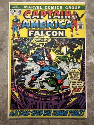 Captain America #146 7.5 VF- (Marvel Comics 1972) - Beautiful Glossy Copy