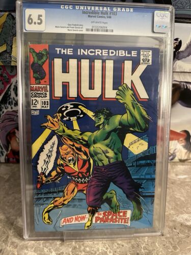 Incredible Hulk #103 CGC 6.5 OW Pages (1968 Marvel Comics)