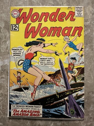 Wonder Woman #133 FN- 5.5 (DC 1962) - Nicer looking copy with popped staple