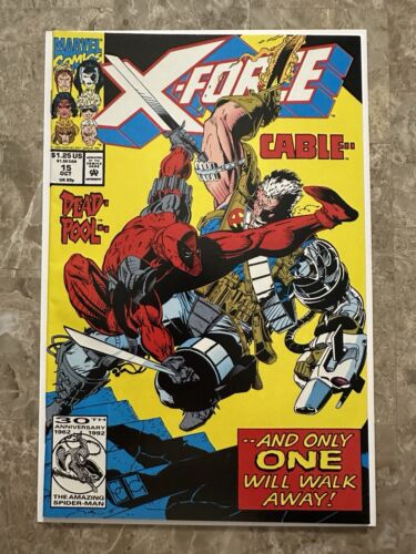 X-Force #15 VF+ 8.5 (1991 Marvel) - Deadpool and Cable