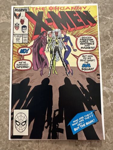 Uncanny X-Men #244 VF+ (Marvel Comics 1989) - 1st Jubilee