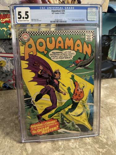 Aquaman #29 CGC 5.5 OWTW Pages (DC 1966) - 1st Ocean Master