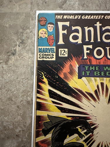 Fantastic Four #53 G- 1.8 (1966 Marvel Comics) - Detached cover, nice cover