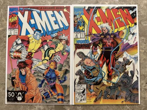 X-Men #1B & 2 NM+ 9.6-9.8 (Marvel Comics 1991) - Very High Grade
