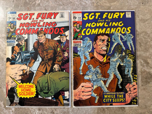 SGT FURY #68,69 (Marvel Comics 1969)