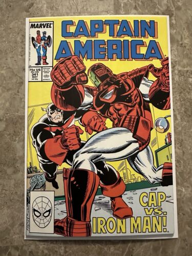 Captain America #341 9.2 NM- (Marvel Comics 1988) - Cap vs Iron Man