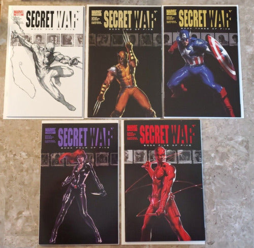 SECRET WAR 1-5 - 2004 MARVEL COMIC - COMPLETE SET - BENDIS/DELL'OTTO- High Grade