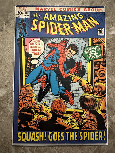 Amazing Spiderman #106 VF+ 8.5 (Marvel Comics 1972) - Beautiful copy