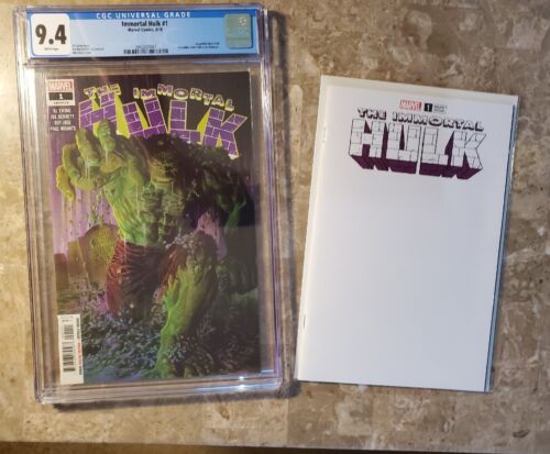 Immortal Hulk #1 CGC 9.4 + Blank Sketch NM (2018 Marvel Comics)