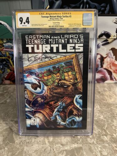 Teenage Mutant Ninja Turtles #3 2nd Print CGC 9.4 WP SS Eastman (1986 Mirage)