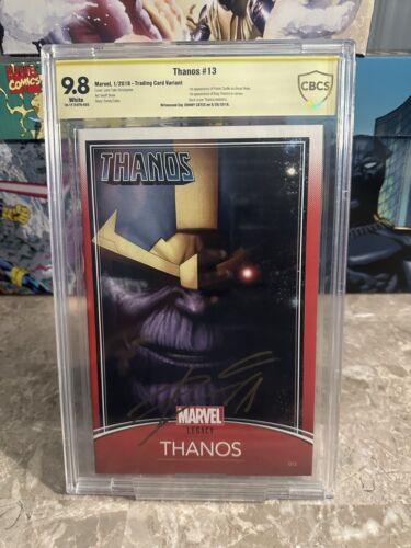 Thanos #13 CBCS/CGC 9.8 SS Donnie Cates (2018 Marvel) - Trading Card Variant